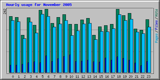 Hourly usage for November 2005